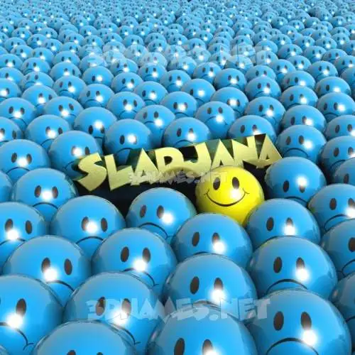 sladjana in Special Smileys style - 3D name wallpaper