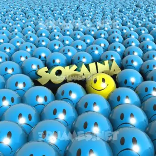 sokaina in Special Smileys style - 3D name wallpaper