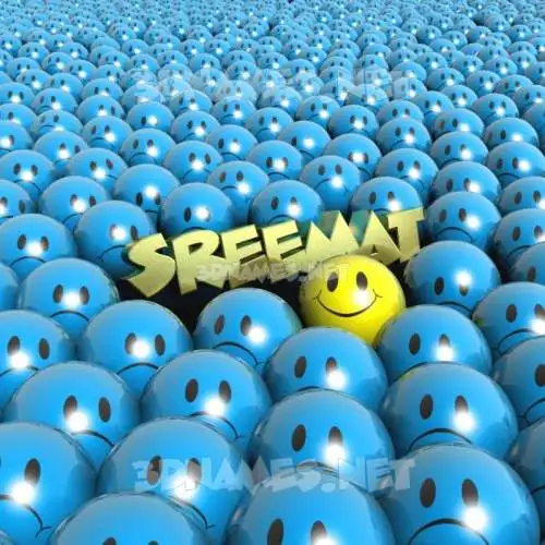 sreemat in Special Smileys style - 3D name wallpaper