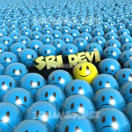 sri devi in Special Smileys style - 3D name wallpaper