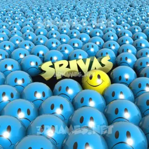 srivas in Special Smileys style - 3D name wallpaper