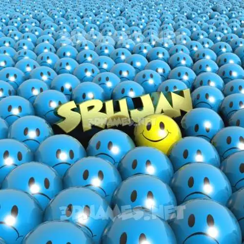 srujan in Special Smileys style - 3D name wallpaper