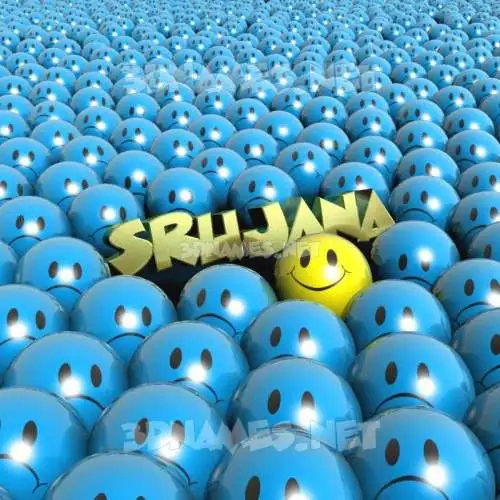 srujana in Special Smileys style - 3D name wallpaper