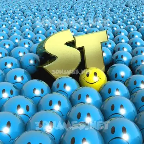 st in Special Smileys style - 3D name wallpaper