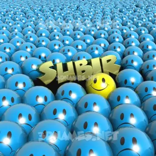 subir in Special Smileys style - 3D name wallpaper