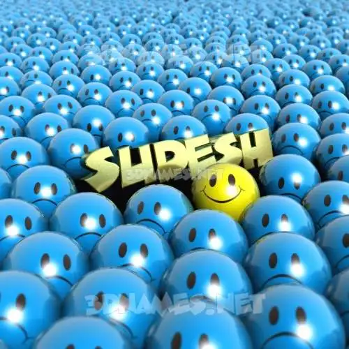 sudesh in Special Smileys style - 3D name wallpaper