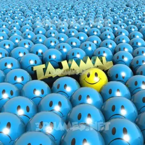 tajamal in Special Smileys style - 3D name wallpaper
