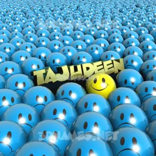 tajudeen in Special Smileys style - 3D name wallpaper