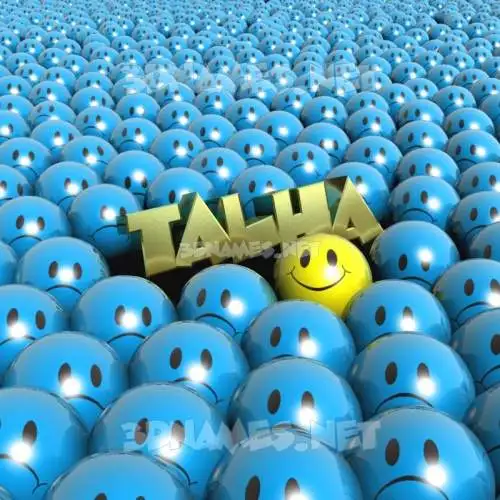 talha in Special Smileys style - 3D name wallpaper