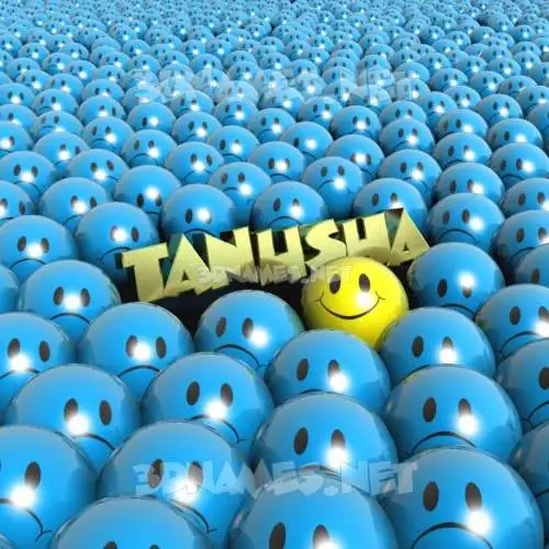 tanusha in Special Smileys style - 3D name wallpaper