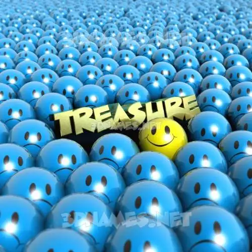 treasure in Special Smileys style - 3D name wallpaper