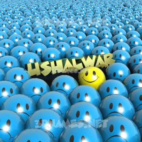 ushalwar in Special Smileys style - 3D name wallpaper