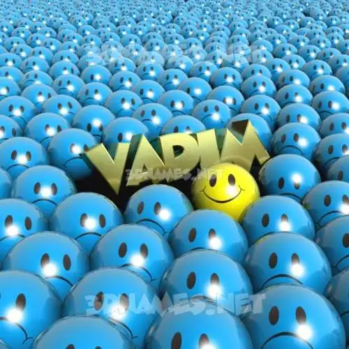 vadim in Special Smileys style - 3D name wallpaper
