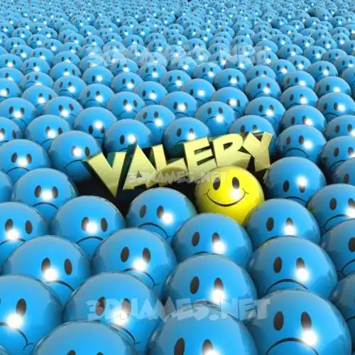 valery in Special Smileys style - 3D name wallpaper