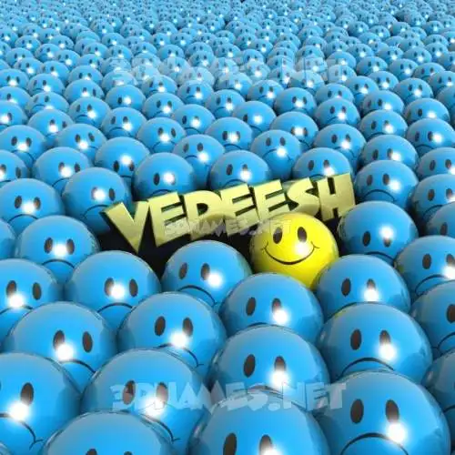 vedeesh in Special Smileys style - 3D name wallpaper