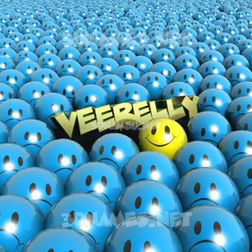 veerelly in Special Smileys style - 3D name wallpaper