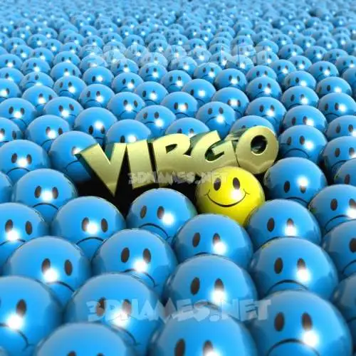 virgo in Special Smileys style - 3D name wallpaper