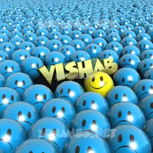 vishab in Special Smileys style - 3D name wallpaper