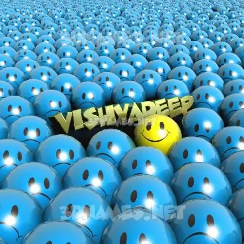 vishvadeep in Special Smileys style - 3D name wallpaper