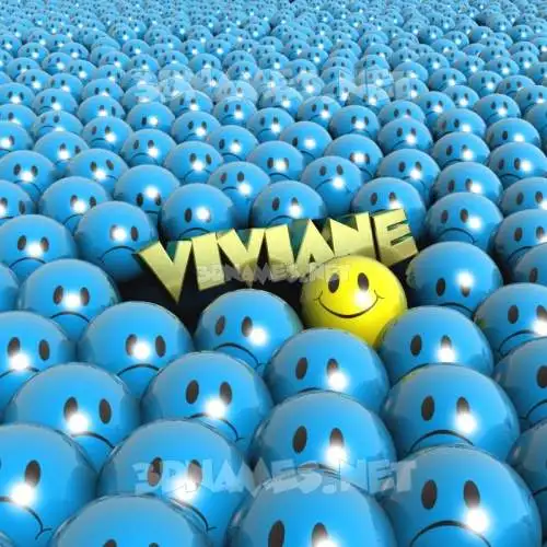 viviane in Special Smileys style - 3D name wallpaper