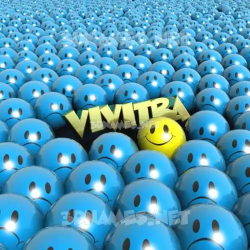 vivitra in Special Smileys style - 3D name wallpaper