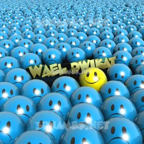wael dwikat in Special Smileys style - 3D name wallpaper