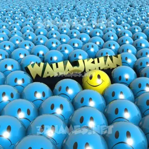 wahajkhan in Special Smileys style - 3D name wallpaper