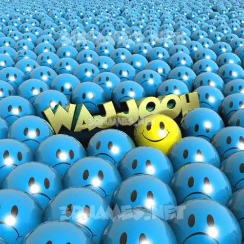 wajjooh in Special Smileys style - 3D name wallpaper wajjooh in Special Smileys style - 3D name wallpaper
