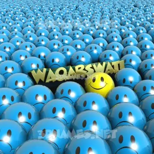 waqarswati in Special Smileys style - 3D name wallpaper
