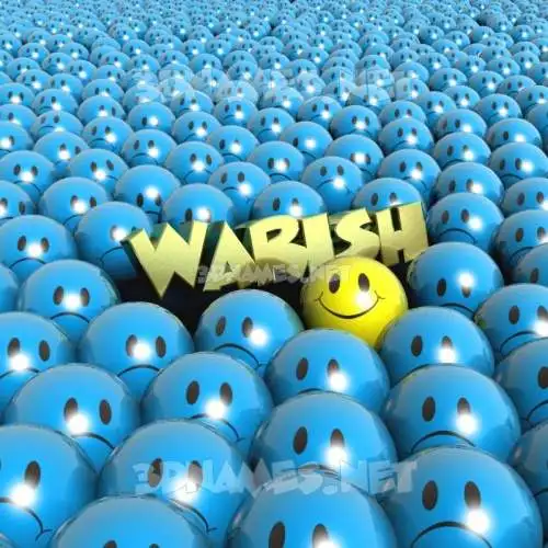 warish in Special Smileys style - 3D name wallpaper