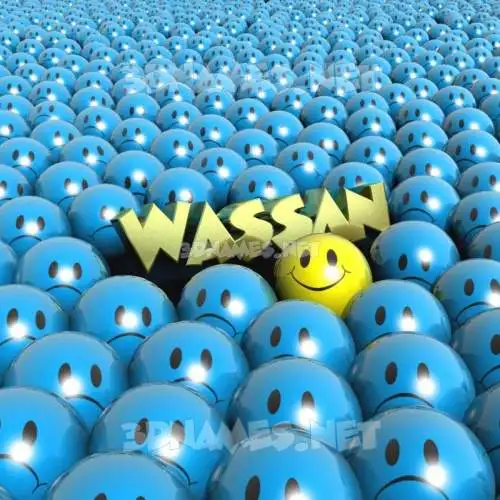 wassan in Special Smileys style - 3D name wallpaper