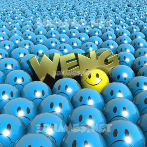 weng in Special Smileys style - 3D name wallpaper
