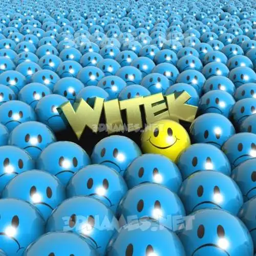witek in Special Smileys style - 3D name wallpaper