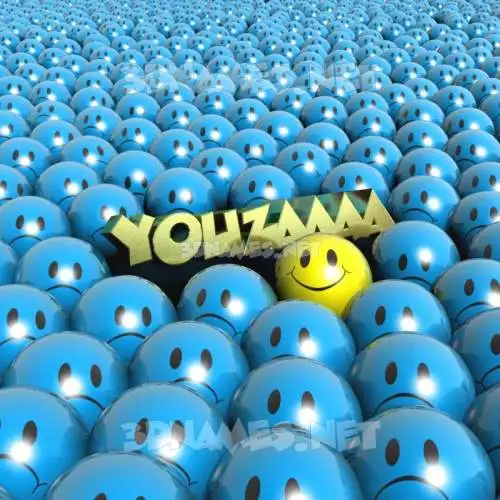 youzaaaa in Special Smileys style - 3D name wallpaper