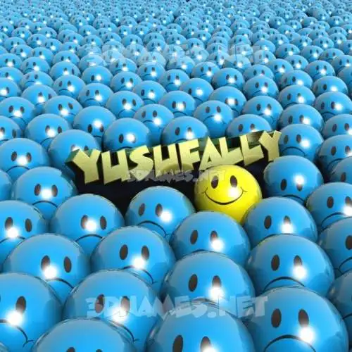 yusufally in Special Smileys style - 3D name wallpaper