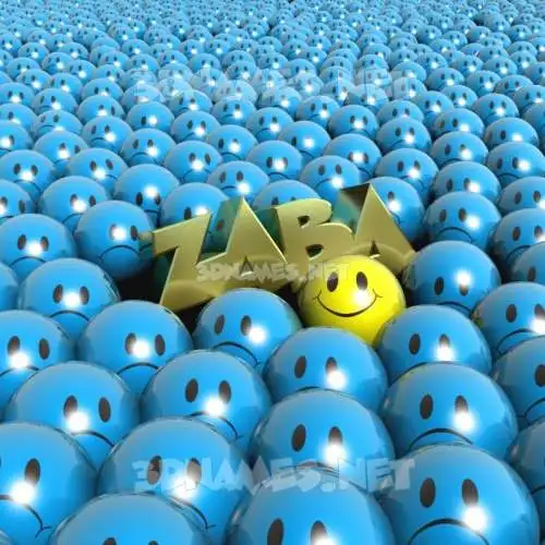 zaba in Special Smileys style - 3D name wallpaper