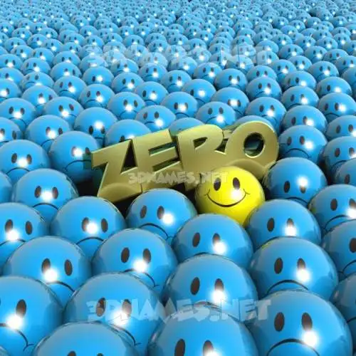 zero in Special Smileys style - 3D name wallpaper