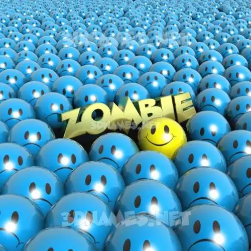 zombie in Special Smileys style - 3D name wallpaper