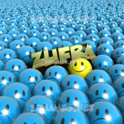 zufra in Special Smileys style - 3D name wallpaper