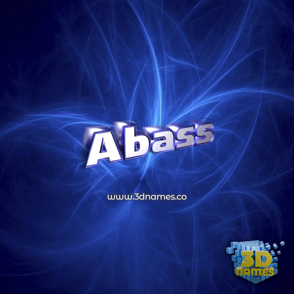 abass in Plasma style - 3D name wallpaper