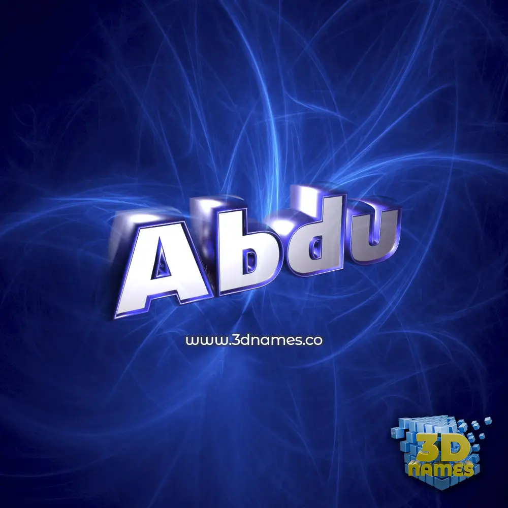 abdu in Plasma style - 3D name wallpaper