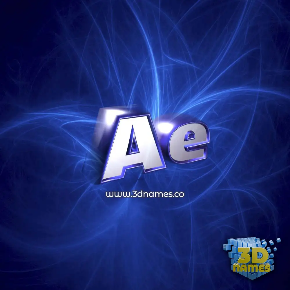 ae in Plasma style - 3D name wallpaper ae in Plasma style - 3D name wallpaper