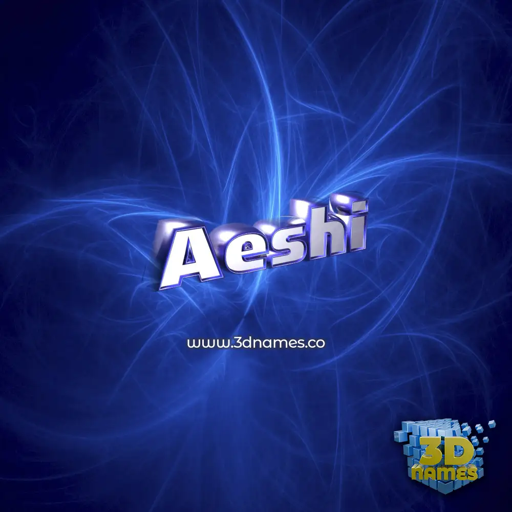 aeshi in Plasma style - 3D name wallpaper
