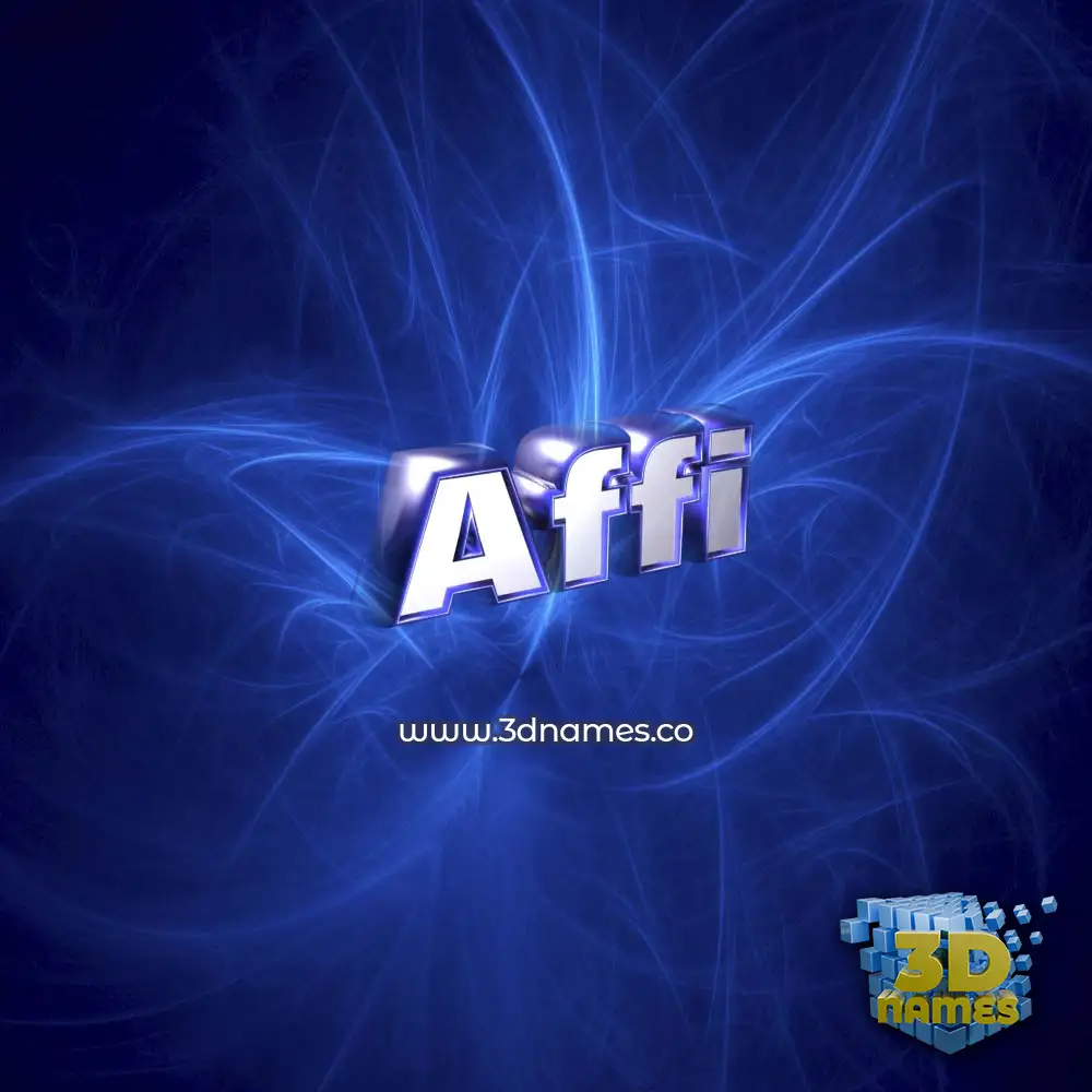 affi in Plasma style - 3D name wallpaper