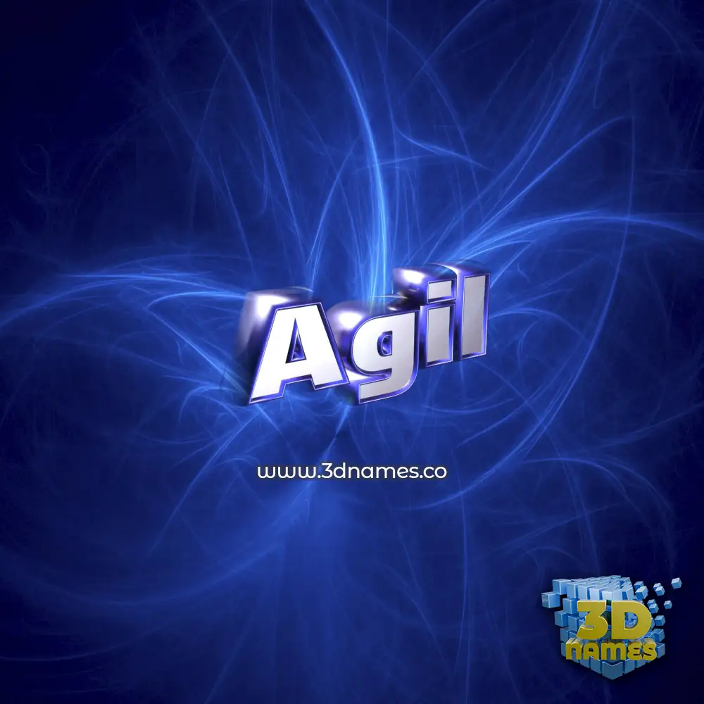 agil in Plasma style - 3D name wallpaper
