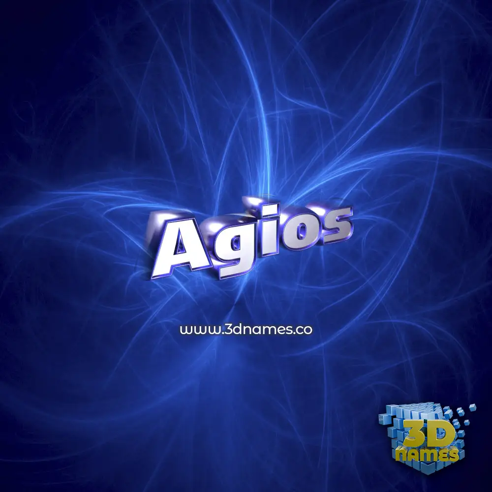 agios in Plasma style - 3D name wallpaper