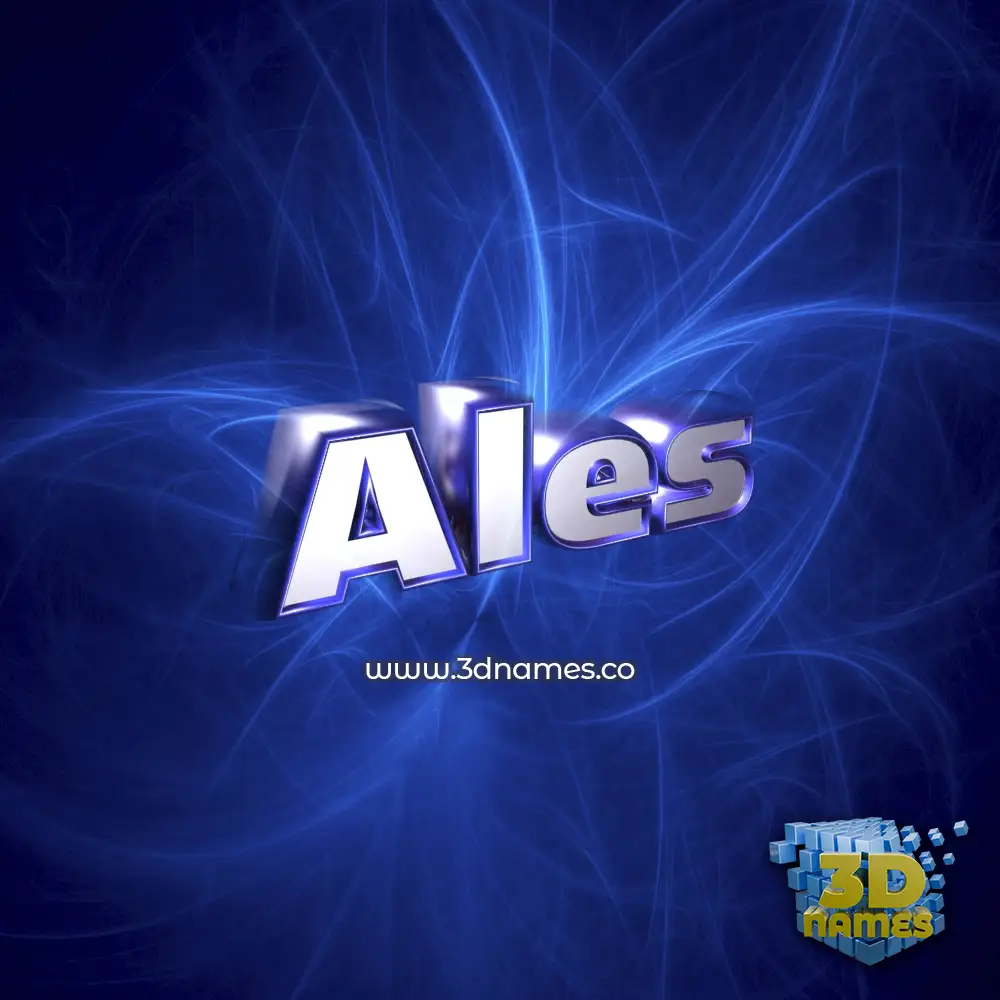 ales in Plasma style - 3D name wallpaper