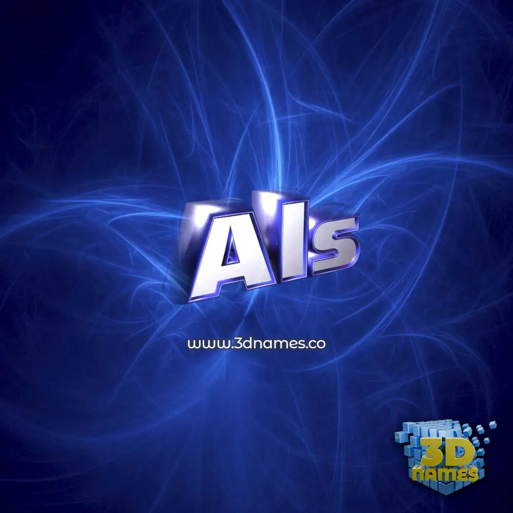 als in Plasma style - 3D name wallpaper