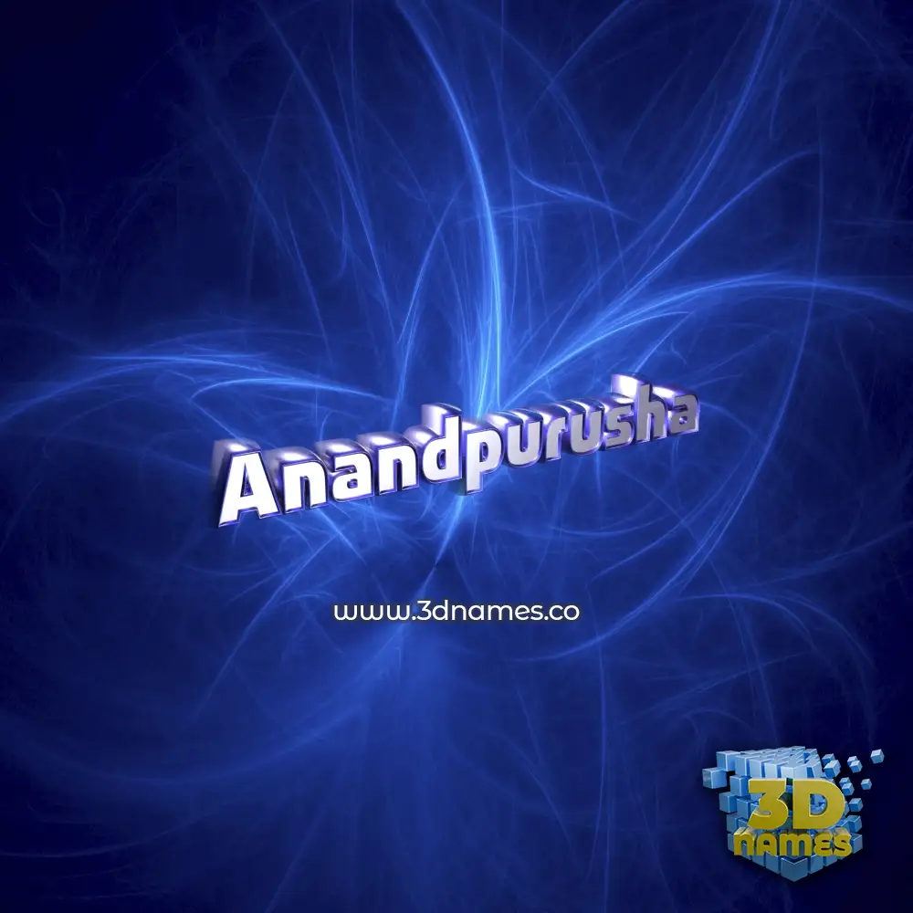 anandpurusha in Plasma style - 3D name wallpaper