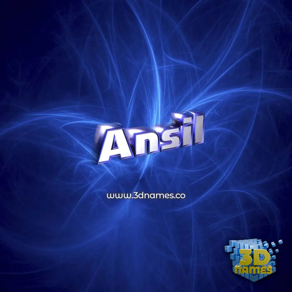 ansil in Plasma style - 3D name wallpaper